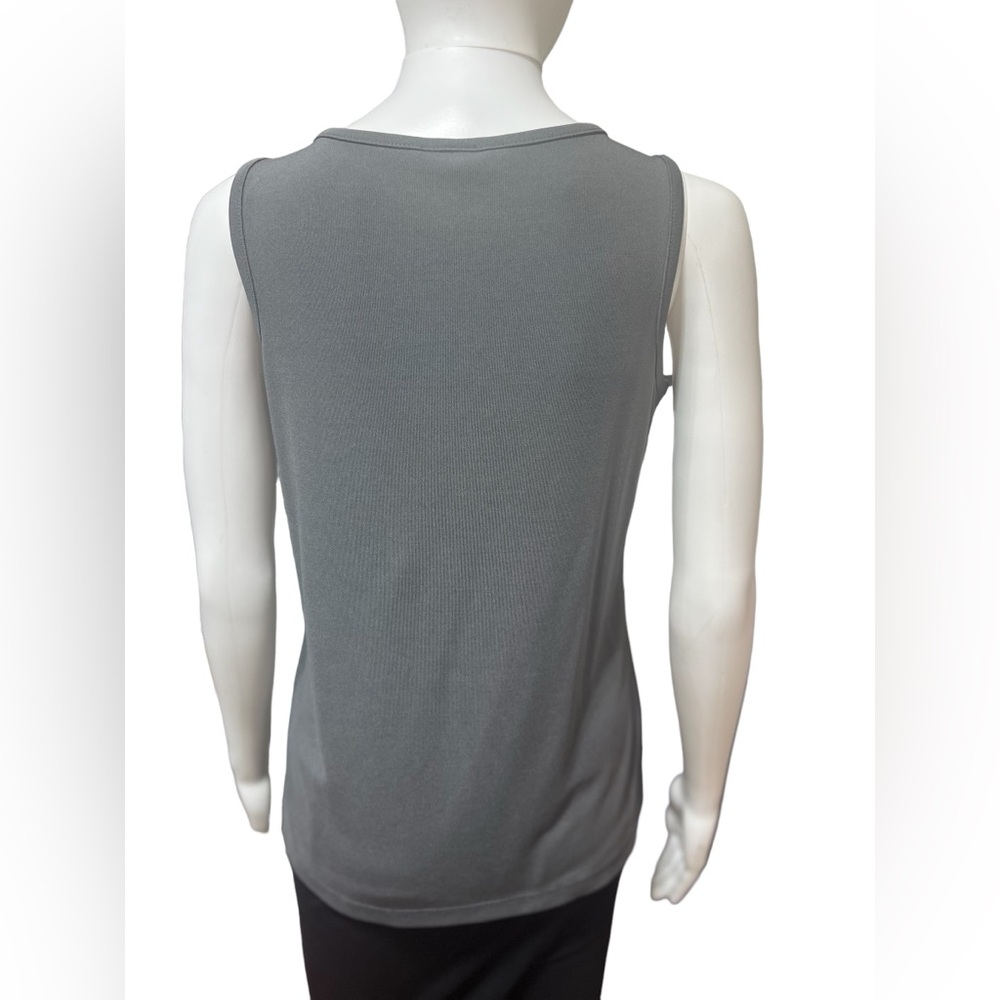 Lands End Women’s Tank Top Blouse Gray Sleeveless Stretchy Size S/P - Picture 3 of 5